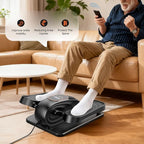 Under Desk Elliptical Machine, Electric Elliptical Leg Exerciser for Seniors with 15 Adjustable Speeds, Quiet Elliptical Exercise Machine, Mini Seated Pedal Exerciser with Remoter Home Office(Black)
