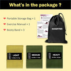 Non-Slip Fabric Resistance Bands for Working Out, Loop Exercise Bands for Booty Leg, Butt, Glute, Stretch Workout Bands for Women & Men, Hip Elastic Bands for Home Gym Fitness, Yoga, Pilates