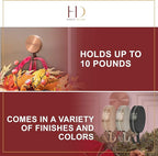 Haute Decor Attract Magnetic Wreath Hanger (Copper) - Set of 2 Magnets - for 2 Metal Doors/Surfaces or 1 Single-Pane Glass Door/Window - Holds up to 10 lbs.