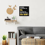 Inspirational Wall Art, Motivational Positive Quotes Wall Decor for Home Office Classroom Gym Bathroom Bedroom Kitchen, In Order to Become The 1% Framed Canvas Painting Posters, 8 x 8 Inches