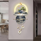 Wall Sculptures 3D Wall Art Decor Landscape Painting Wall Hanging Art with Led Light for Living Room Entrance Corridor (Stylle E)