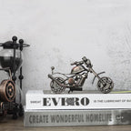 Motorcycle Gifts for Men Women - Handmade Metal Motorcycle Figurine - Unique Gifts for Bikers Him Dad Grandpa Husband Friend - Vintage Man Cave Home Office Desk Decor