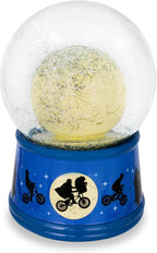 E.T. The Extra-Terrestrial Bike Moon 6-Inch Snow Globe with Swirling Glitter Display Piece