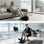 Smart Seated Elliptical Machine with LCD Display, Portable Under Desk Pedal Exerciser with Remote for Home Office Fitness
