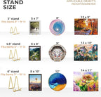TR-LIFE 4 Pack 6 Inch Plate Stands for Display - Metal Easel Holder Stand for Picture Frame, Decorative Plate, Photo, Tabletop Art (Gold)