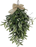 Wnvivi 23.6 Inch Artificial Olive Teardrop Swags,Faux Greenery Wreath for Front Door,Spring Summer Olive Leaf Swags Garland for Decorating Indoor Outdoor