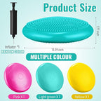 Leitee 3 Pcs Inflated Wobble Cushion Exercise Wiggle Seat for Sensory Flexible Seating Wobble Board Balance Disc Sensory Wiggle Seat Pad for Office Chair with Air Pump