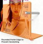 2-Pack 17 Inch Orange Acrylic Magazine Holder, Sleek Wall Mounted Brochure Rack & Floating Bookshelf, Modern Vibrant Magazine Display for Office, Waiting Room, Living Room, Fashion Home Decor