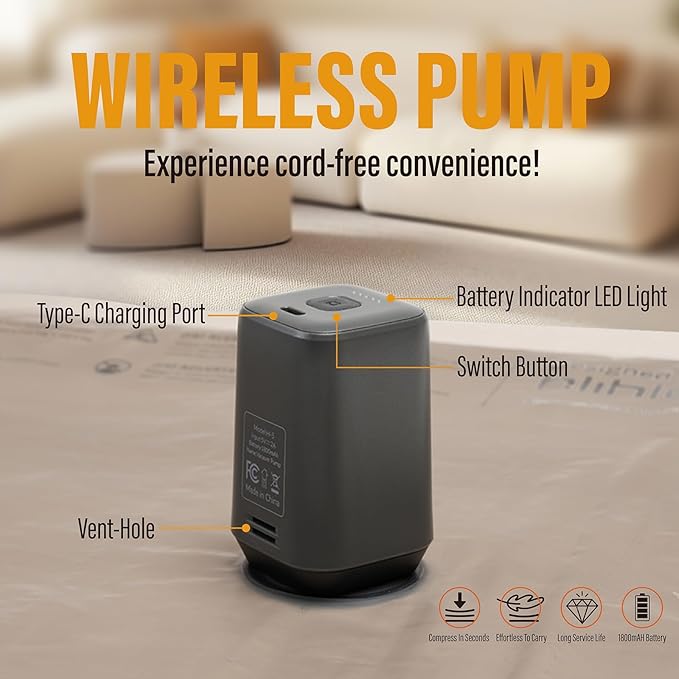 Rechargeable Wireless Pump Travel Vacuum Storage Bags, 15 Pack Portable Seal Bags for Travel and Home, Compression Packing for Clothing, Clothes, Blankets, Luggage, Suitcase