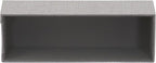Household Essentials Grey 725-1 Deep Drawer Organizer Box for Storage | 12 in x 4 in x 3.13, Silver