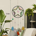 Large Dream Catcher Crystal Star Dream Catchers for Adults Crystal Suncatcher Prism Hanging Window Wall Room Decor Handmade Gift for Girls Boys