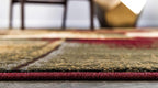 Unique Loom Barista Collection Area Rug - Timor (4' 1" Round, Multi/ Red)