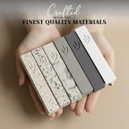 Mezuzah SURI for Door – 5 Inch White Concrete Mezuzah Case with Printed Scroll, Self-Stick Jewish Entry Design, Fits a 4 Inch Scroll, Gift Box Included
