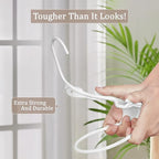 Utopia Home - Plastic Hangers 50 Pack - Space Saving Clothes Hanger - Durable and Strong Closet Organizers and Storage Makes It Ideal Stocking Stuffers or Apartment or Dorm Room Essentials (White)