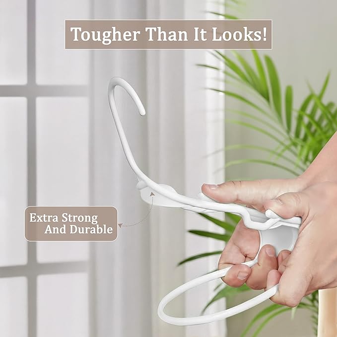 Utopia Home Plastic Hangers 30 Pack - Perfect Space Saving Clothes Hanger - Durable and Strong - Perfect Closet Organizers with Shoulder Grooves (White)