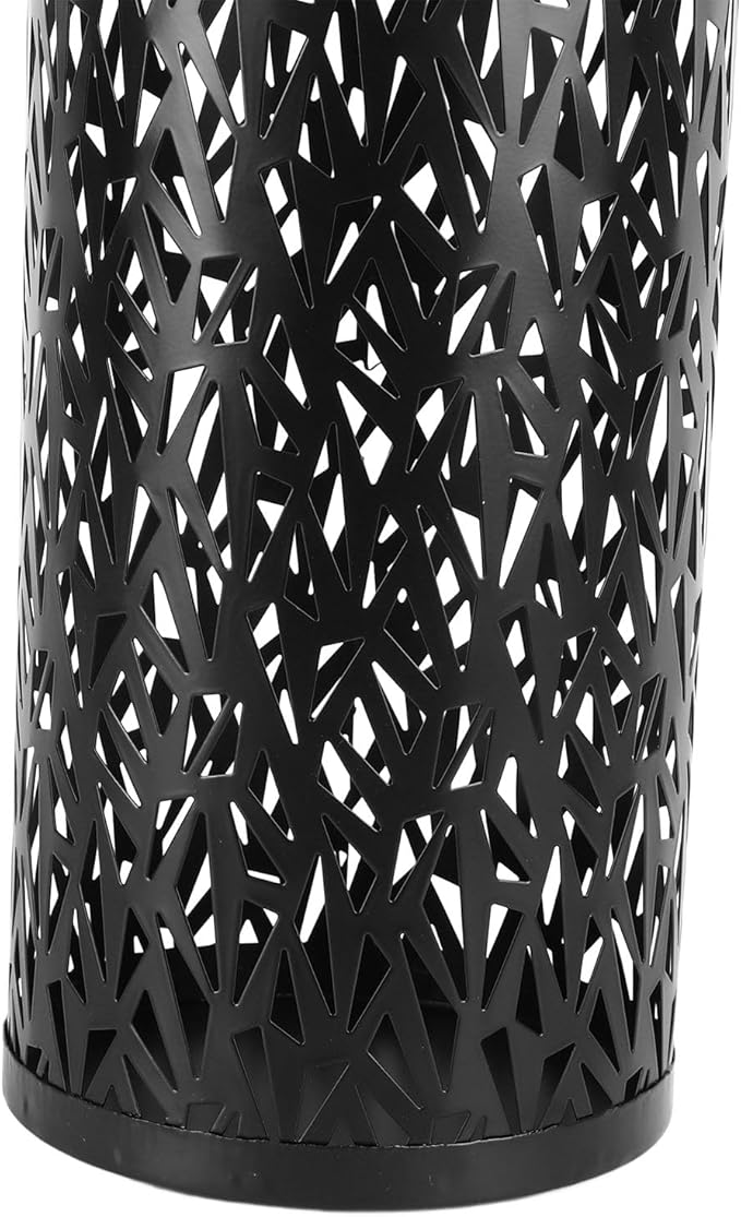 Umbrella Stand Rack for Entryway Metal Hollowed Freestanding Round Umbrella Holder Organizer Bin for Home Hotel Office Decor (Small)