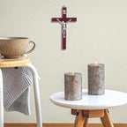 SHAOQINLIN 24 Pieces Crucifix Wall Cross, 4.7 Inch Wooden Wall Hanging Cross Wall Decor Home Decor