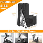 Elliptical Cover, 600D Oxford Fabric Covers with Zipper- fit for Elliptical Exercise Machine/Elliptical Trainer Indoor/Outdoor/Home/Gym, Waterproof Dustproof UV Resistant, Black,70.8 * 29 * 65inch