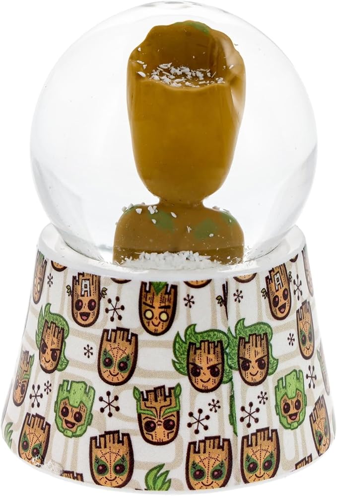 Marvel Studios Guardians of The Galaxy Groot 3-Inch Mini Light-Up Snow Globe