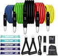 Exercise Resistance Bands with Handles for Working Out, 150/200/250/300 Lbs Workout Bands Set with Door Anchor for Physical Therapy, Yoga, Pilates