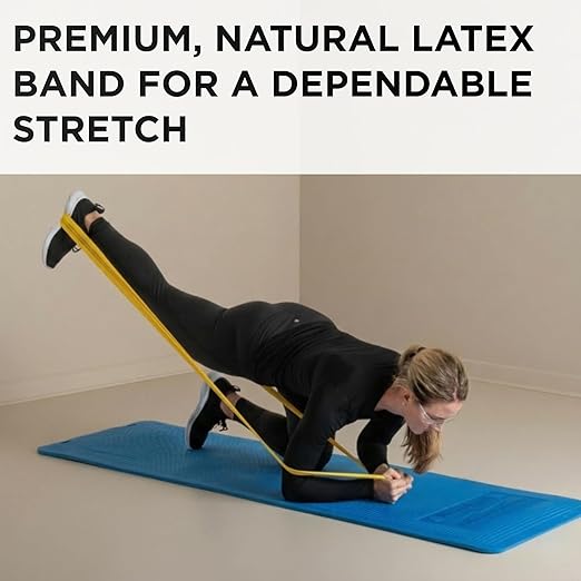 THERABAND Resistance Bands, 6 Yard Roll Professional Latex Elastic Band For Upper Body, Lower Body, & Core Exercise, Physical Therapy, Pilates, Home Workouts, & Rehab, Yellow, Thin, Level 2