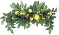 TITA-DONG 30in Floral Swag, Decorative Swags with Lemons & Eucalyptus Leaves, Artificial Spring Swag for Wedding Arch Front Door Wall Home Decor