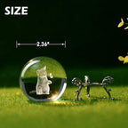 IFOLAINA 3D Cat Themed Gifts for Women 3D Crystal Ball Cat Related Sympathy Figurines Presents Kitty Decorative Globe Decor with Stand