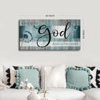 Christian Wall Decor Bible Verse Wall Art Give It to God and Go to Sleep Bedroom Pictures Faith Quote Canvas Painting Teal Religious Scripture Poster Dandelion Artwork Living Room Decorations 20x40"