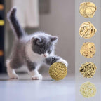 Kesywale Set of 6 Decorative Balls for Centerpiece Bowl Fillers, 2.8 inch Assorted Rattan Wicker Balls Spheres Orbs, Vase Fillers, Home Table Decor
