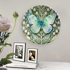Christmas China Plates for Display William Morris Forest Flowers And Butterflies Wall Club Supplies Hanging Decorative Tiles with Display Stand Custom Gifts for Men Women, 6", 7", 8", 10"