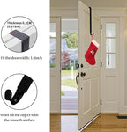 Wreath Hanger for Front Door, Adjustable 15 to 25 Inches Wreath Hangers, 20 lbs Larger Door Upgrade Wreath Hanger, Christmas (Black)