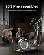 HARISON Elliptical Machine for Home 350 LBS Capacity, Magnetic Elliptical Exercise Machine with 16-Level Resistance Control, Elliptical Trainer
