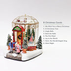 Christmas Village Lighted Tree Shop by Moments in Time LED Musical Holiday Building with Battery Operation, Handcrafted Décor for Christmas Village Display 7.5”