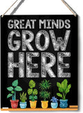 Xiolcxdr Inspirational Classroom Decor Growth Mindset Mental Health Wall Sign First Day of College Teacher's Day Inspirational Cheer Up Gifts for Women Men Teachers Plant Lovers Classroom Wall Decor