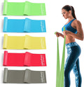 5 Pcs Resistance Bands for Working Out, Latex Free, Physical Therapy Bands, Exercise Bands Set for Stretching, Suitable for Rehab, Yoga,Pilates, Home Gym