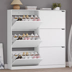 Shoe Cabinet with 6 Flip Drawers, Slim Narrow Shoe Storage Cabinet, Freestanding Shoe Organizer for Entryway, Hallway, Foyer