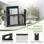 Black Magazine Holder, Wood Magazine Rack Floor, Mesh Magazine File Holder, Magazine Storage Basket, Magazine Holders for Classroom, Magazine Stand for Desk, Folder Organizer Bin for Books