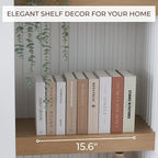 Beautiful Decorative Books - Set of 9 Boxes Enhance Your Coffee Table, Bookshelf or Mantel Shelf Decor - Aesthetic Fake/Faux Books for Modern Home Decoration, Photo Storage and as a Keepsake Box