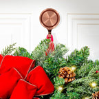 Haute Decor Attract® Pinch-Free Magnetic Wreath Hanger (Copper) - Set of 2 Magnets - for use on 1 Single-Pane Glass Door/Window or 2 Metal Doors/Surfaces