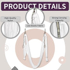 Kojem Aerial Silk Fabric Yoga Swing Kit For Fitness Yoga Inversions Flexibility Core Strength Dance White Nylon Fabric 6.6/13.1 Yards