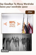 HOUSE DAY Closet Organizers and Storage 12 Pack, College Dorm Room Essentials, Multifunctional Organizer Magic Space Saving Hangers with 5 Holes, Storage Organization for Wardrobe Closet