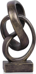 DOVDOV Abstract Bronze Rope Knot Statue, Geometric Decor, Living Room Coffee Table Bookshelf countertop Bronze Decor, Office Coffee Table entryway entryway Desktop Decor.