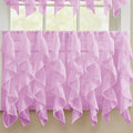 Sweet Home Collection Kitchen Window Tier, Swag, or Valance Curtain Treatment in Stylish and Unique Patterns and Designs for All Home Décor, 24", Sheer Lavender