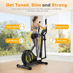 OWLSKY Elliptical Exercise Machine, Elliptical Machine for Home,16 Resistance Levels,300LBS,LCD Monitor,Device Holder