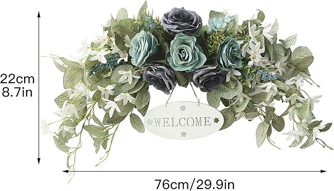 WYSRJ Artificial Flower Swag 30Inch Rose Swag Flowers Wedding Arch Swag Artificial Floral Swag Wreath for Wedding Home Room Garden Lintel Decoration