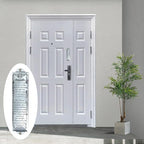 3pcs Mezuzah Metal Blessing Mezuzah Case with Scroll English & Hebrew Blessing Scripture for Decorating House, 5.3" Height