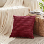 Fancy Homi 4 Packs Decorative Throw Pillow Covers for Living Room Couch Bed, Modern Farmhouse Boho Home Décor Accent Cushion Case, 22" x 22", Burgundy