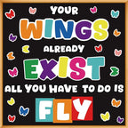 gisgfim Classroom Bulletin Board Decoration Set Wall Door Decor Colorful Classroom Decorations for Kindergarten Preschool Elementary Middle School(Your Wings Already Exist)