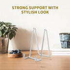 Plate Holder Easel Display Stand - 6 inch Metal Plate Stands for Display - Tabletop Picture Stand - Silver Iron Easels for Display Pictures | Photo Frames | Book | Decorative Plates | Plaque - 4 Pack
