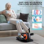 Under Desk Elliptical, Leg Exerciser While Sitting for Seniors, Quiet Portable Electric Seated Pedal Exerciser with Remote Control and 12 Adjustable Speeds for Home Office